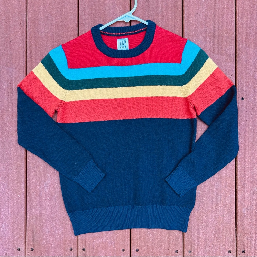 NWT GAP KIDS Boys Stripe Sweater - Lightweight Size M